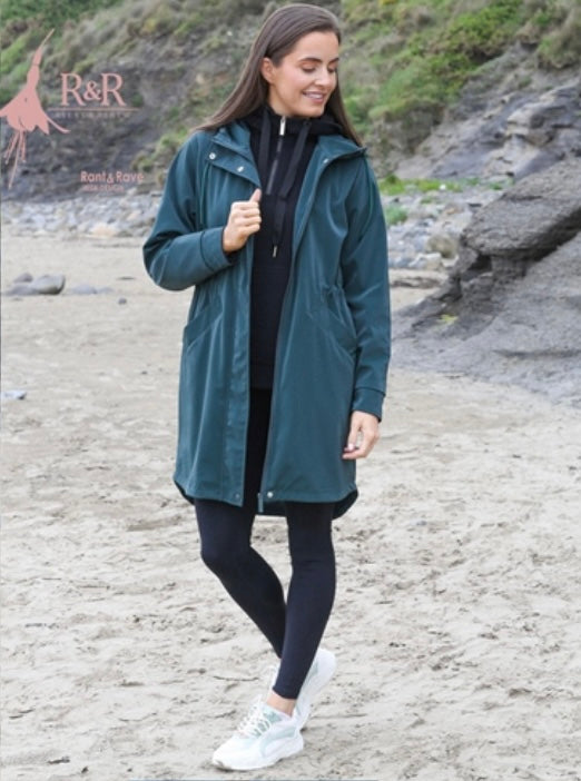 Relax & Renew green Aoife raincoat