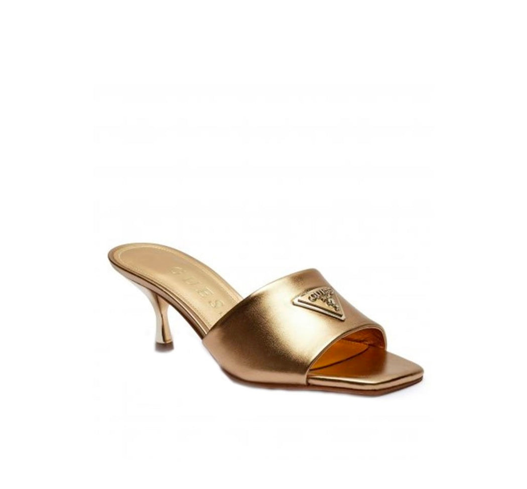 Guess bronze kitten heel mule FLJLUSLEL03