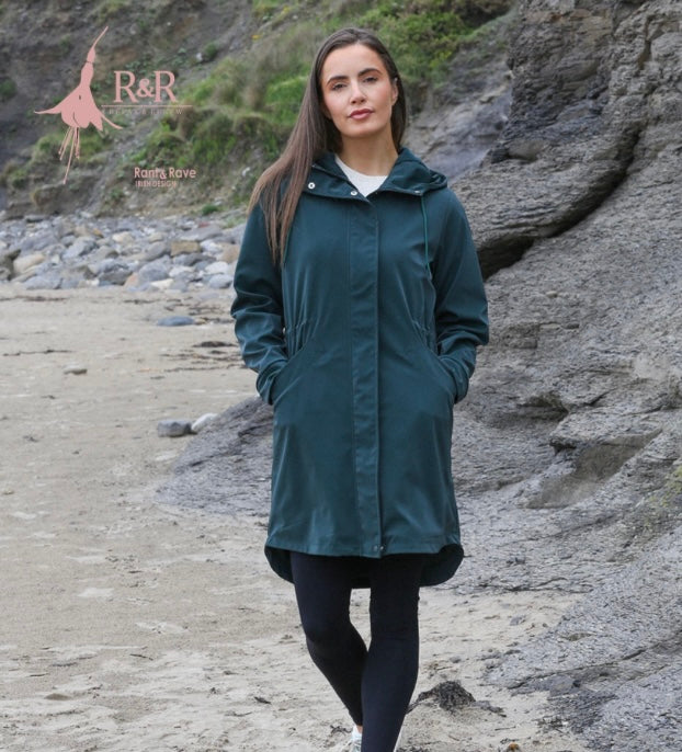 Relax Renew green Aoife raincoat Therapy Boutique Womens Clothing Ireland