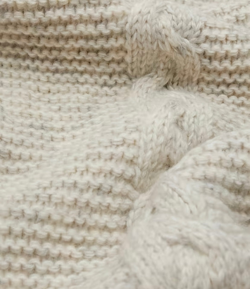 Guess cable knit scarf in stone