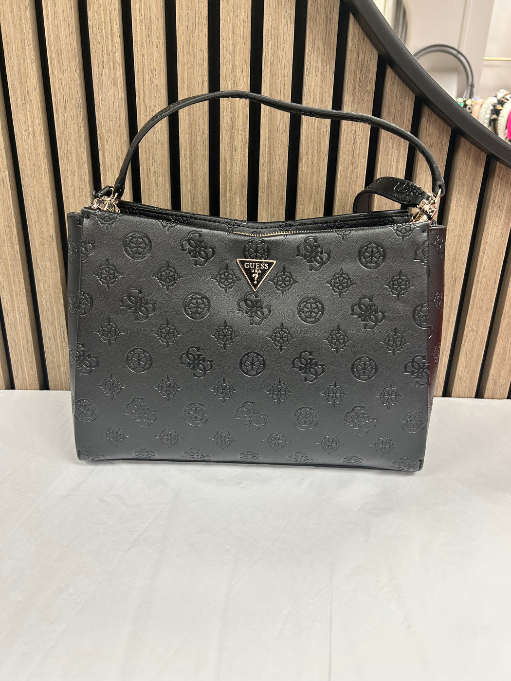 Guess Black Logo TISHA Bag. PD776407.