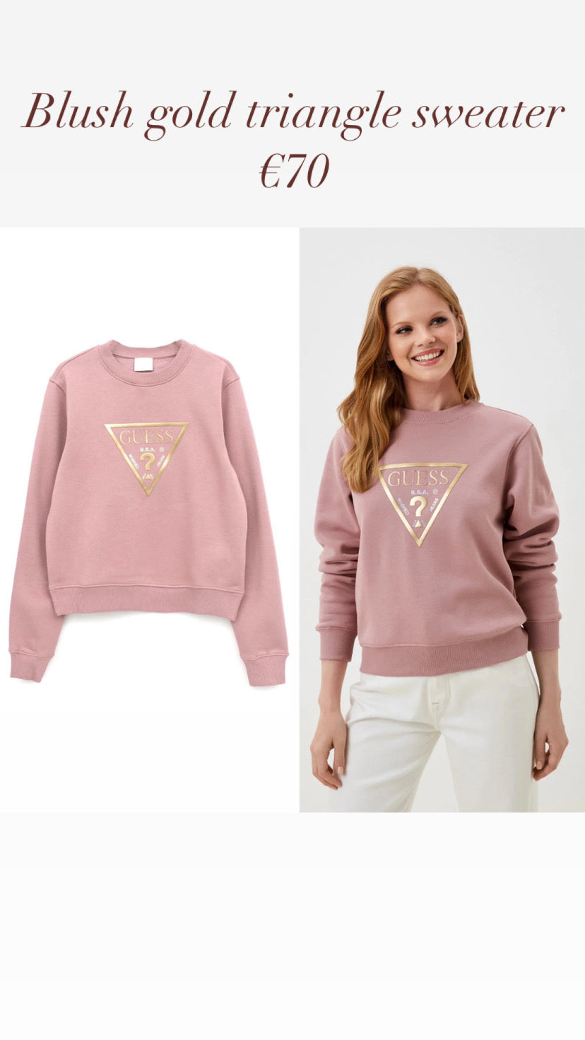 Blush gold triangle sweater