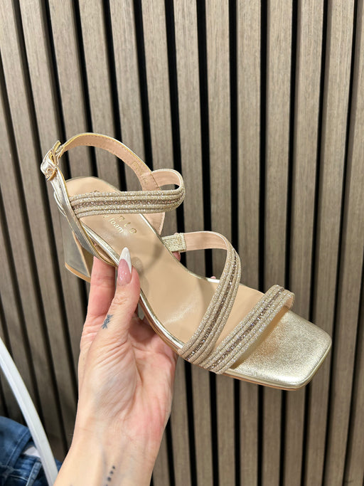 Brooklyns Gold Bling Sandals