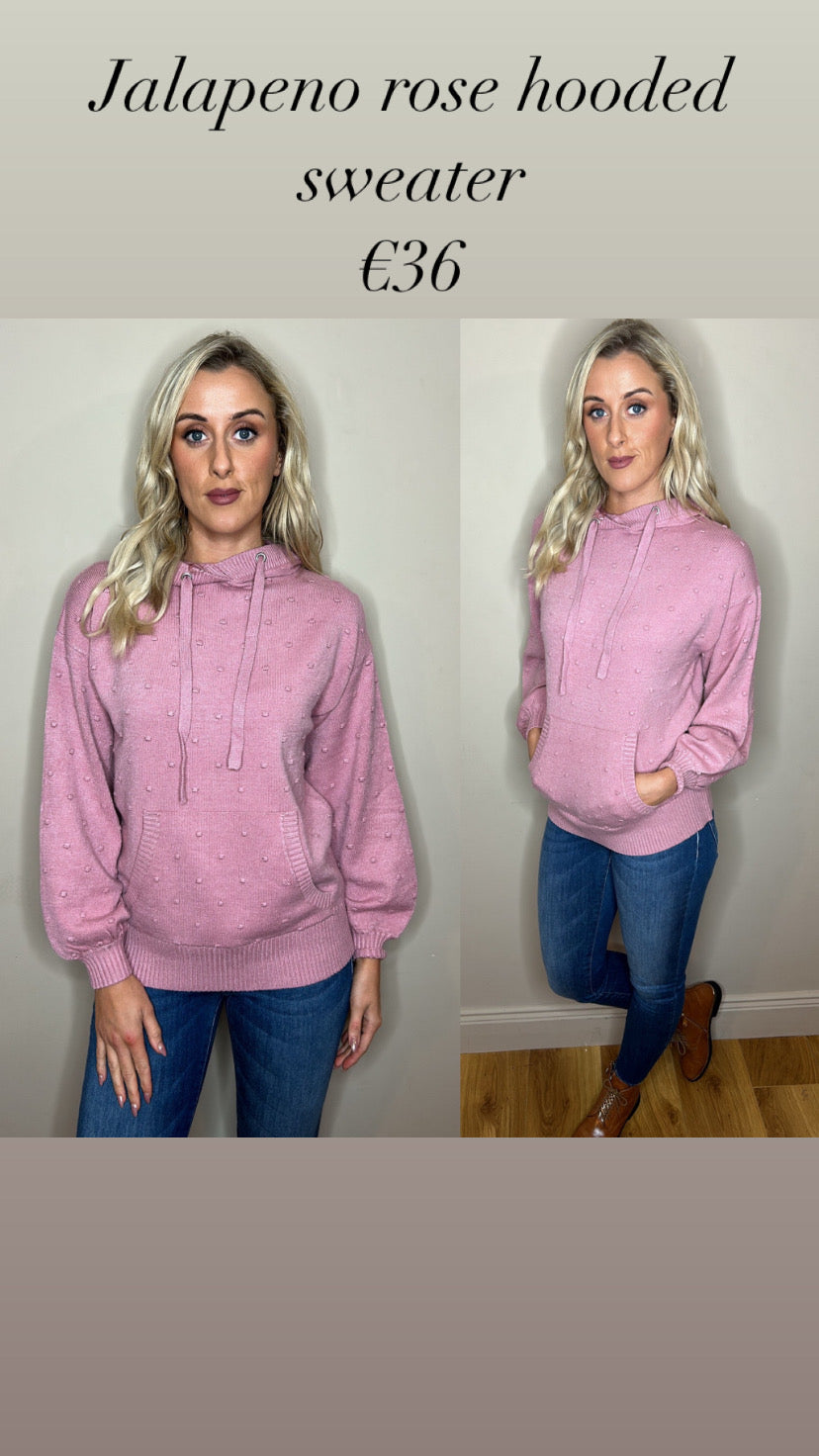 Jalapeno rose hooded sweater