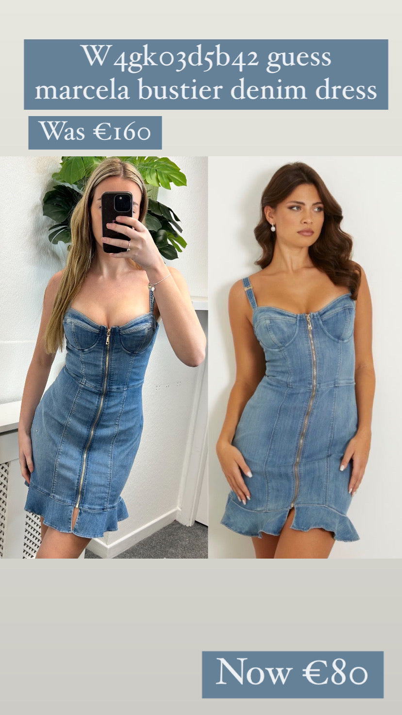 W4gk03d5b42 guess marcela bustier denim dress