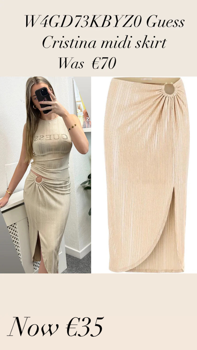 W4GD73KBYZ0 Guess Cristina midi skirt