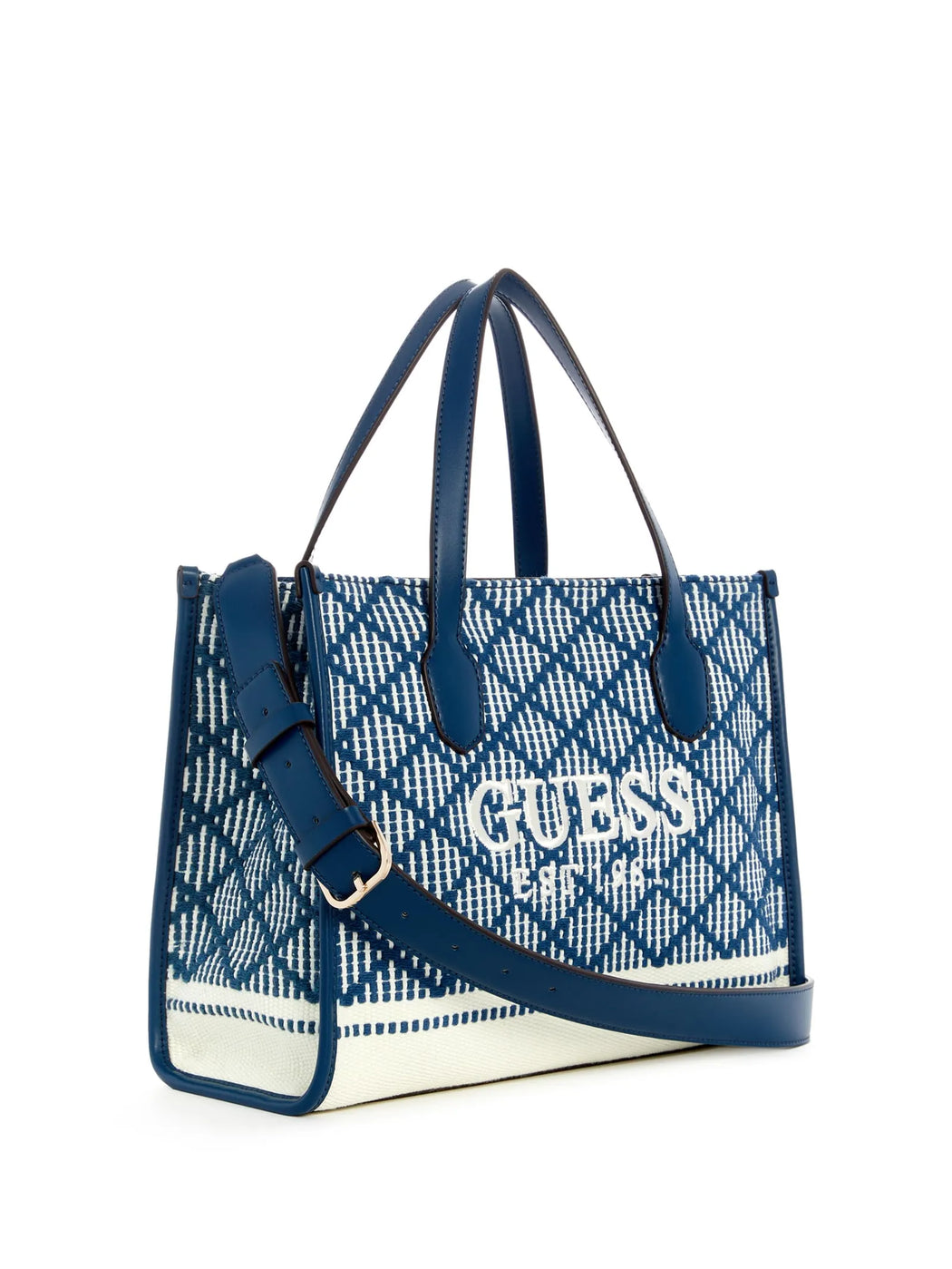 Guess navy multi Silvana satchel CG866522