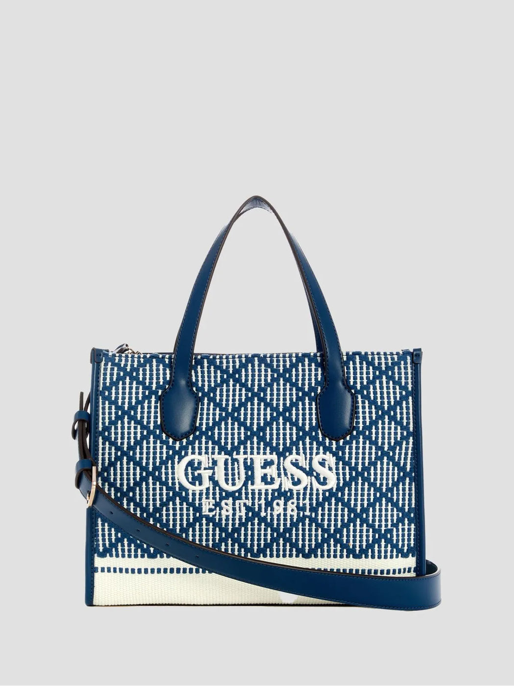 Guess navy multi Silvana satchel CG866522