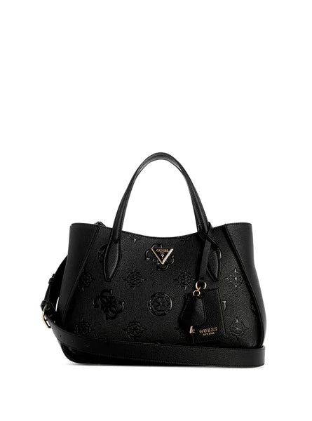 Guess black logo keandra satchel bag PL932306