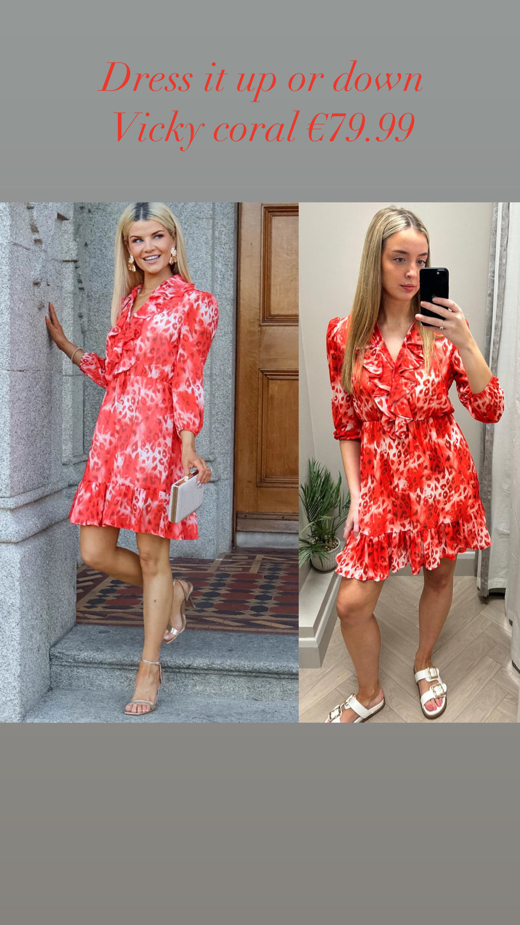 VICKY CORAL MINI DRESS