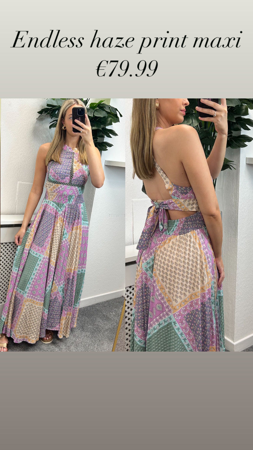 Endless haze print maxi