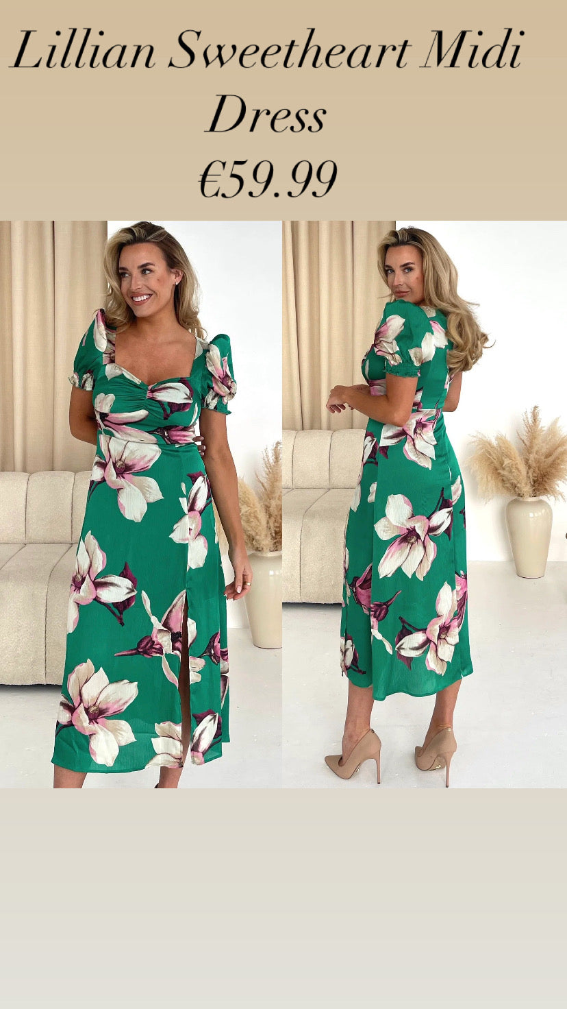 Lillian Sweetheart Midi Dress