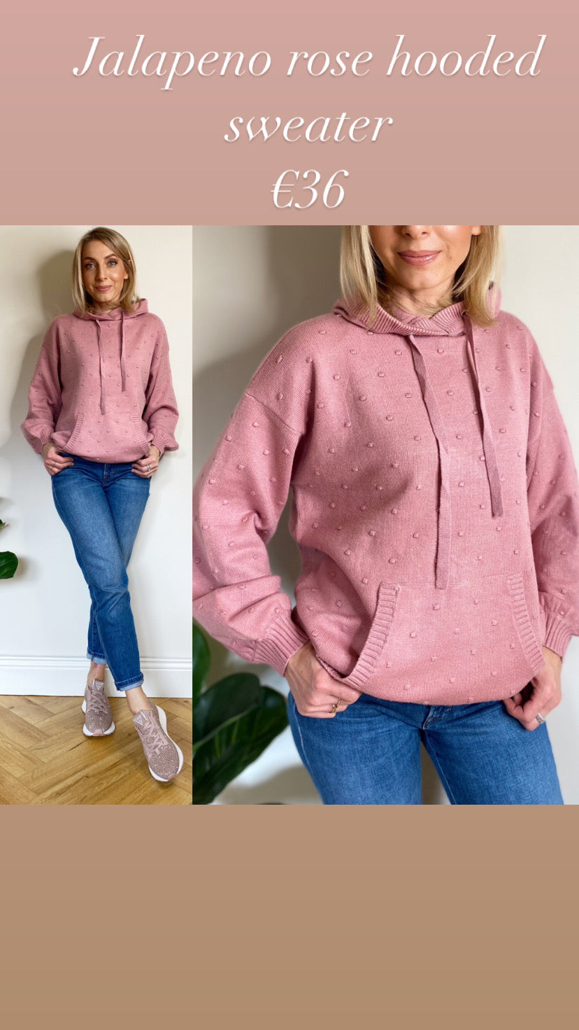Jalapeno rose hooded sweater