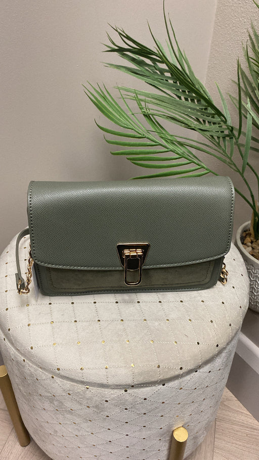 Becas khaki flap over crossbody