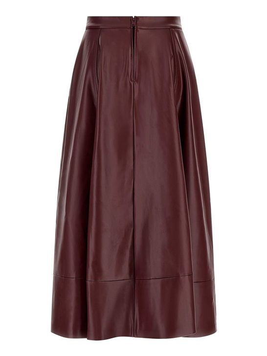 Guess delores faux leather longette maxi skirt w5bd71k8s30