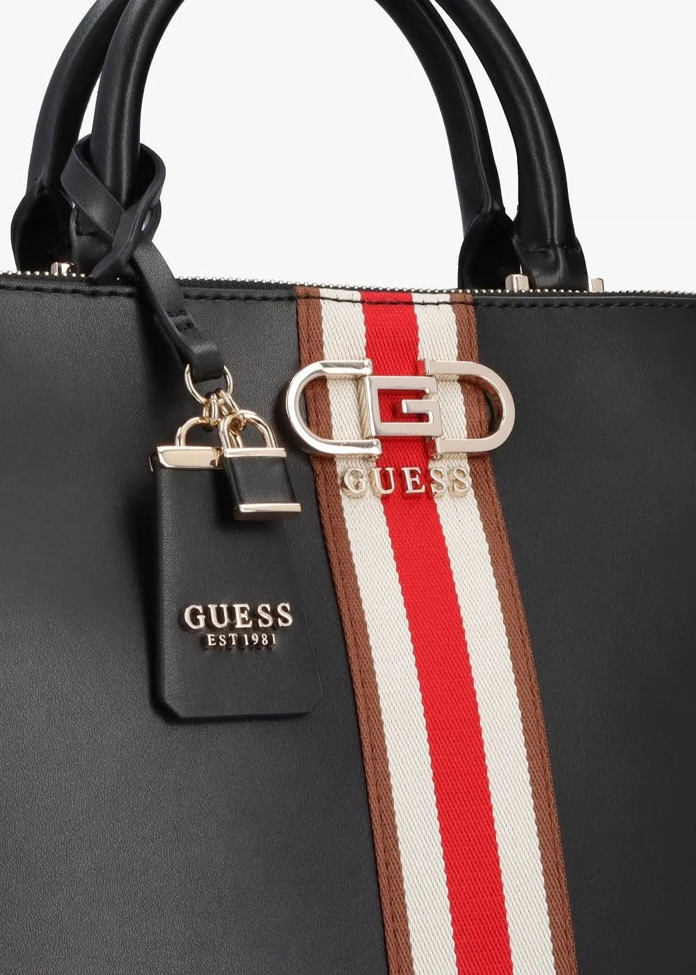 VG930707 Guess black nelka satchel bag