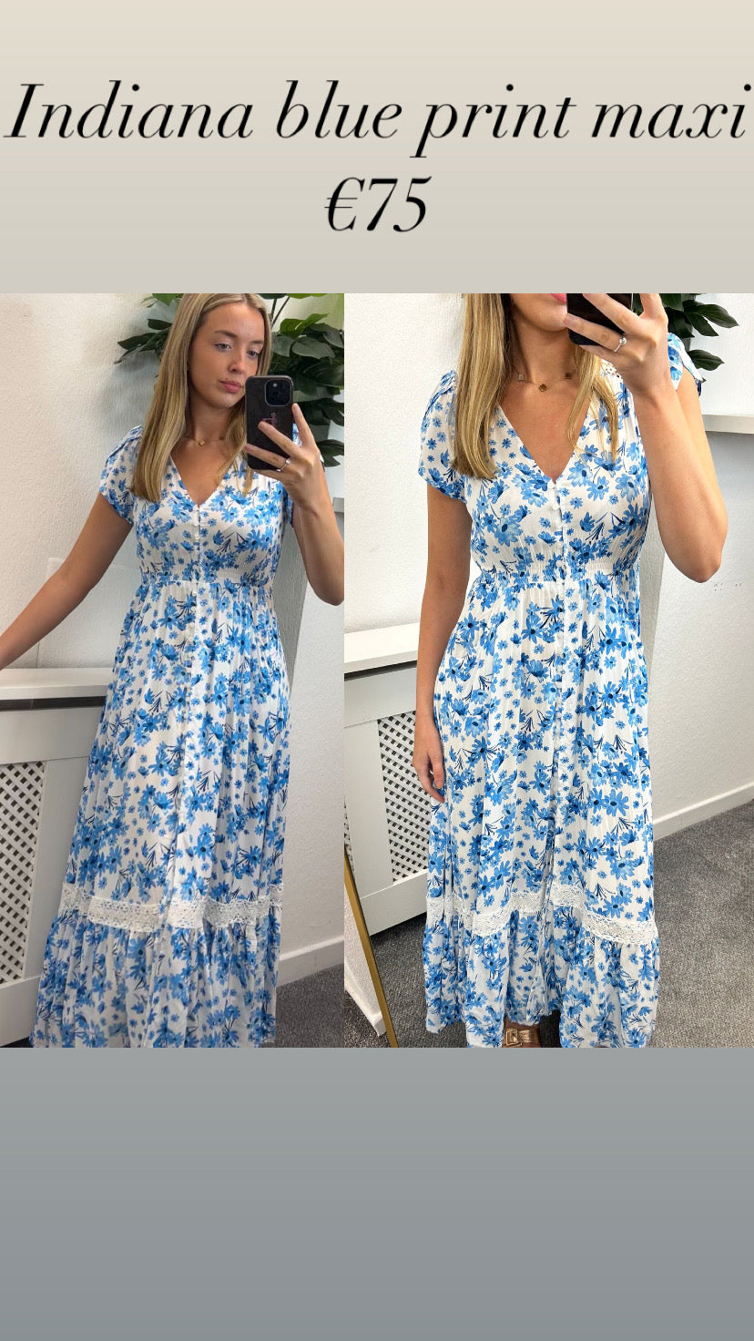 Indiana blue print maxi