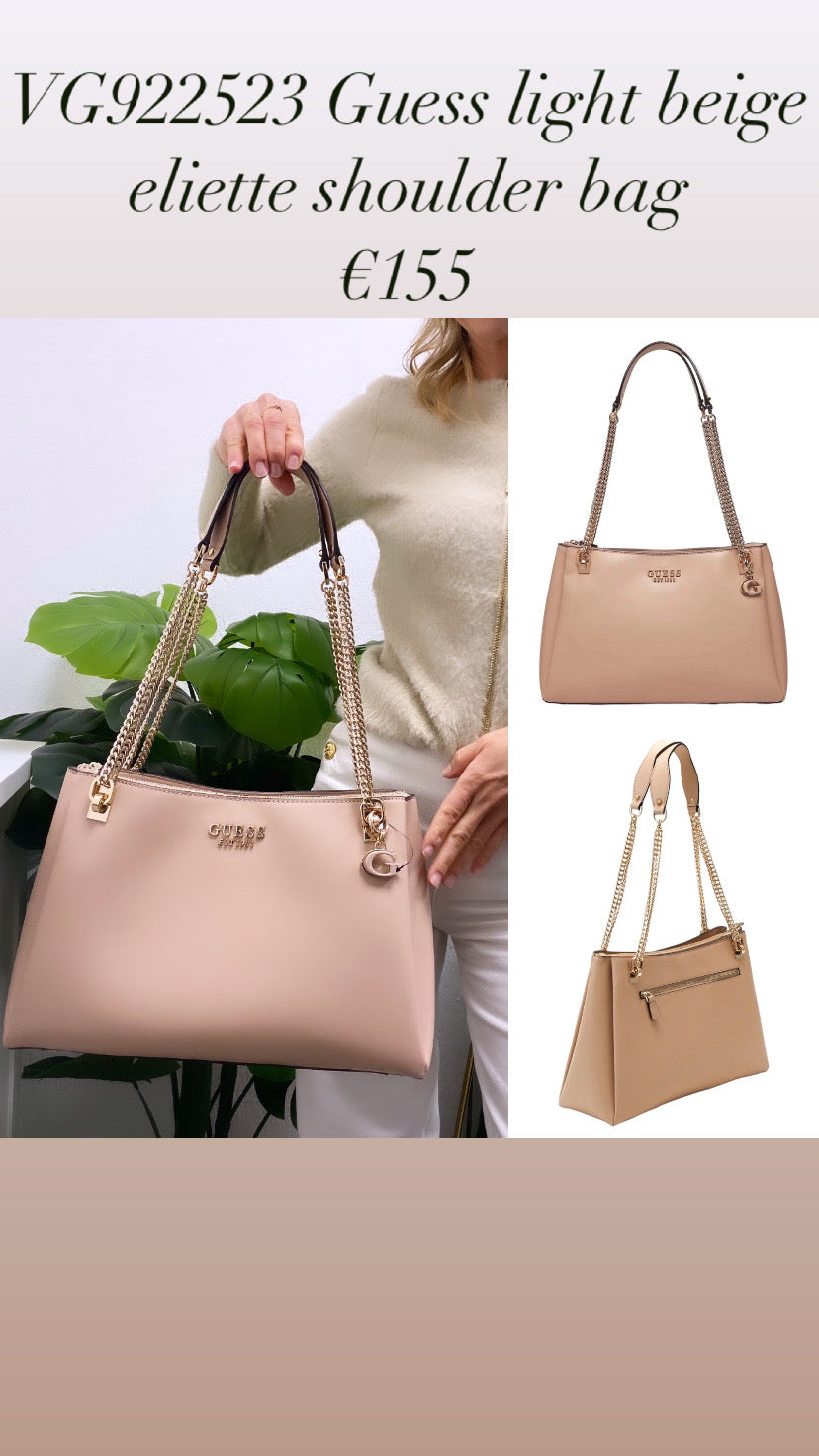 VG922523 Guess light beige eliette shoulder bag