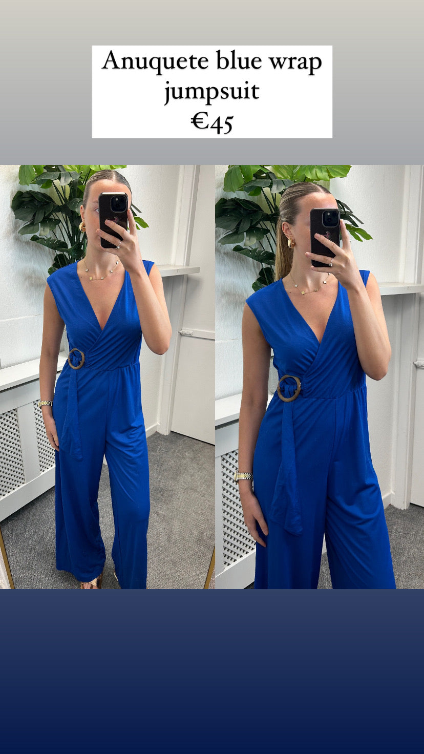 Anuquete blue wrap jumpsuit