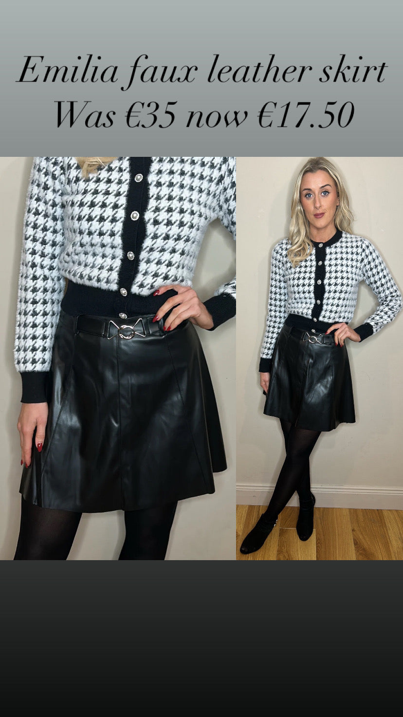 Emilia faux leather skirt