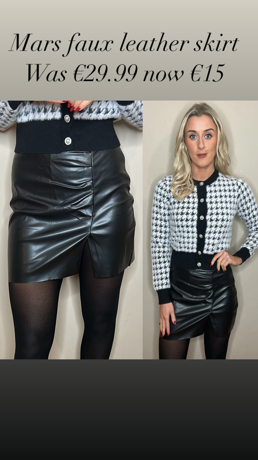 Mars faux leather skirt