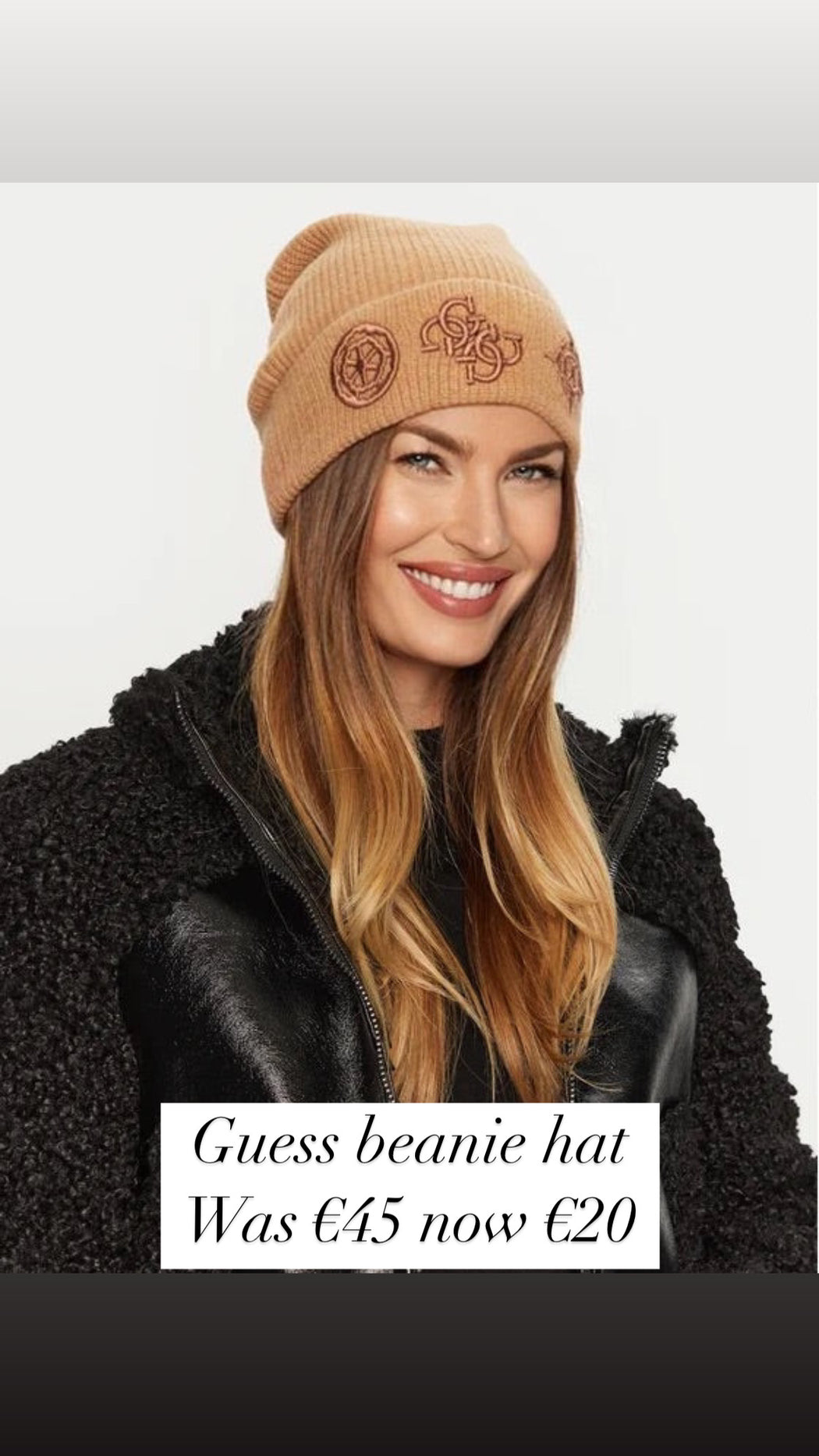 AW5177POL01 Guess beige beanie