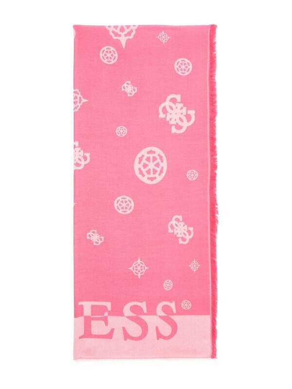 Aw5112vis03 guess pink logo scarf