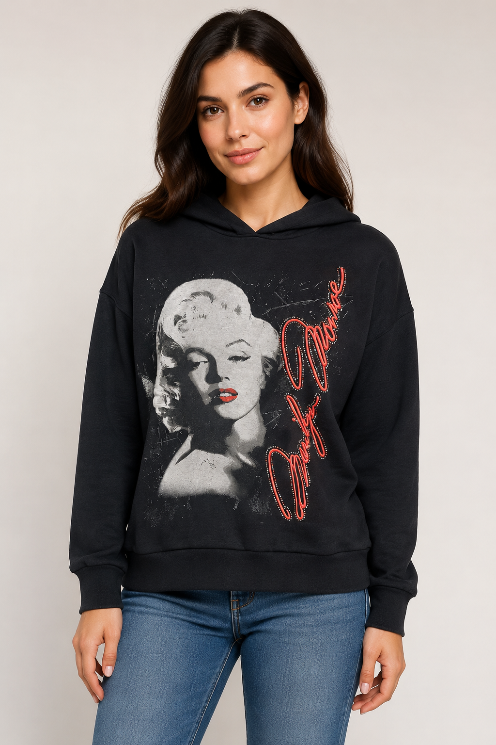 Guess Marilyn hooded sweater w6bq18k6664jblk