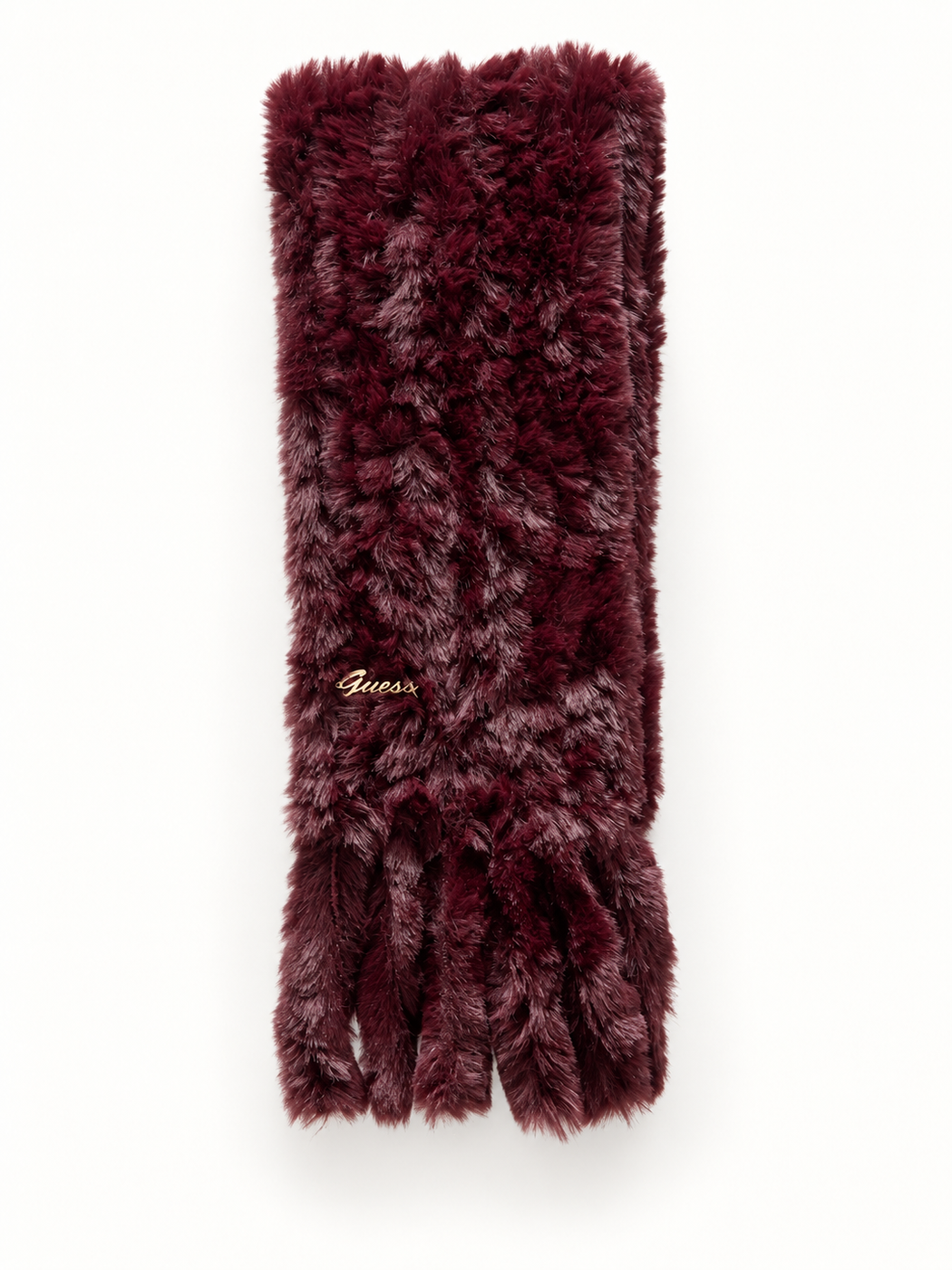 Guess Cecilia plum faux fur scarf