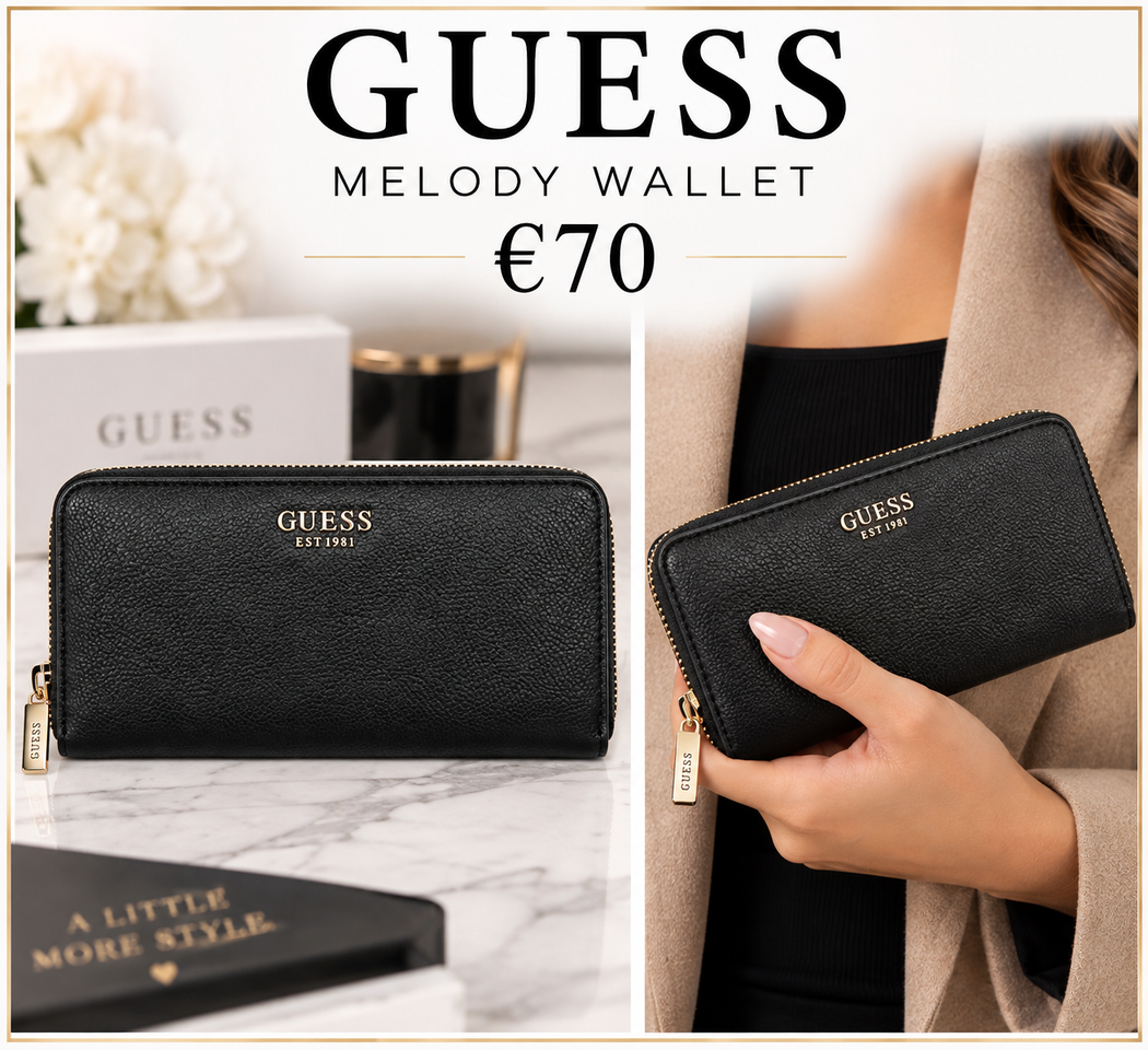 Guess melody black wallet bg9735146