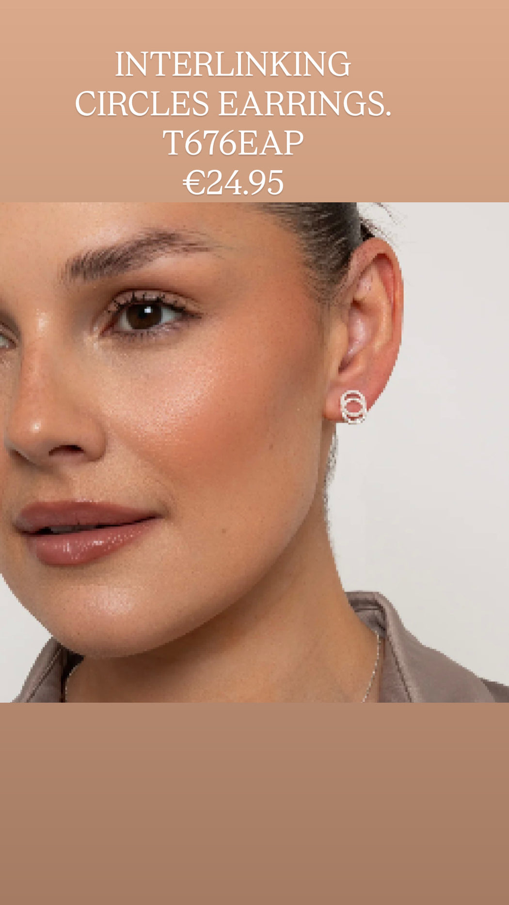 INTERLINKING CIRCLES EARRINGS. T676EAP