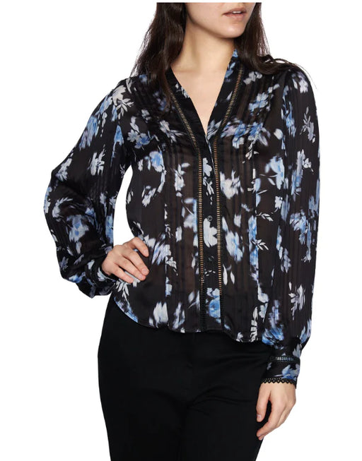 Guess bluebells chiffon blouse W5RH16WDW82