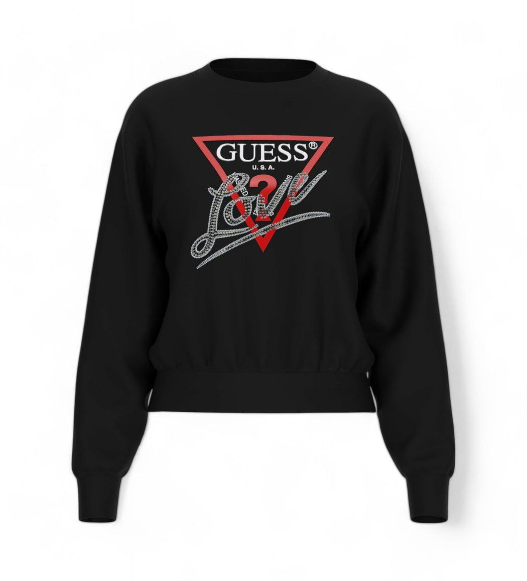 Guess love triangle black sweater W5RQ04KB683