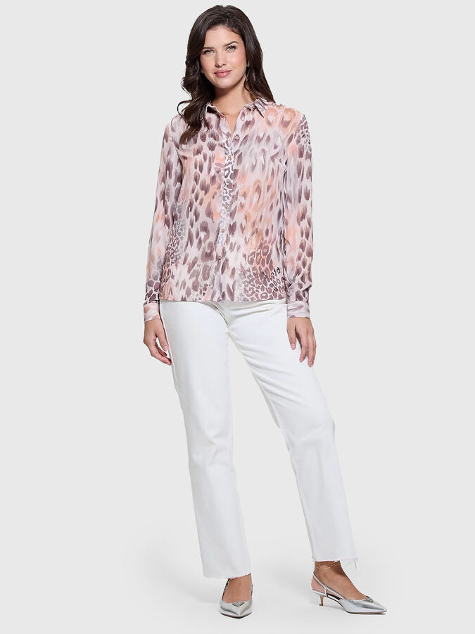 Guess pink clouise shirt W4BH56WGLA2