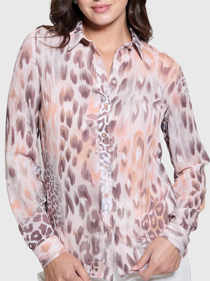 Guess pink clouise shirt W4BH56WGLA2