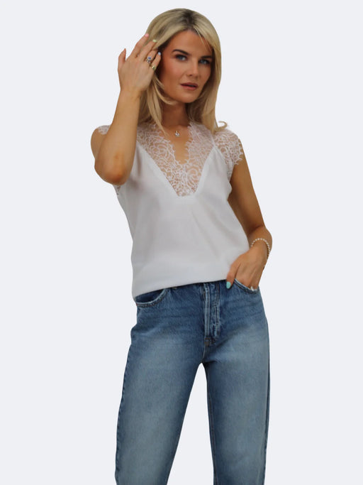 LAUREN WHITE LACE CAMI TOP