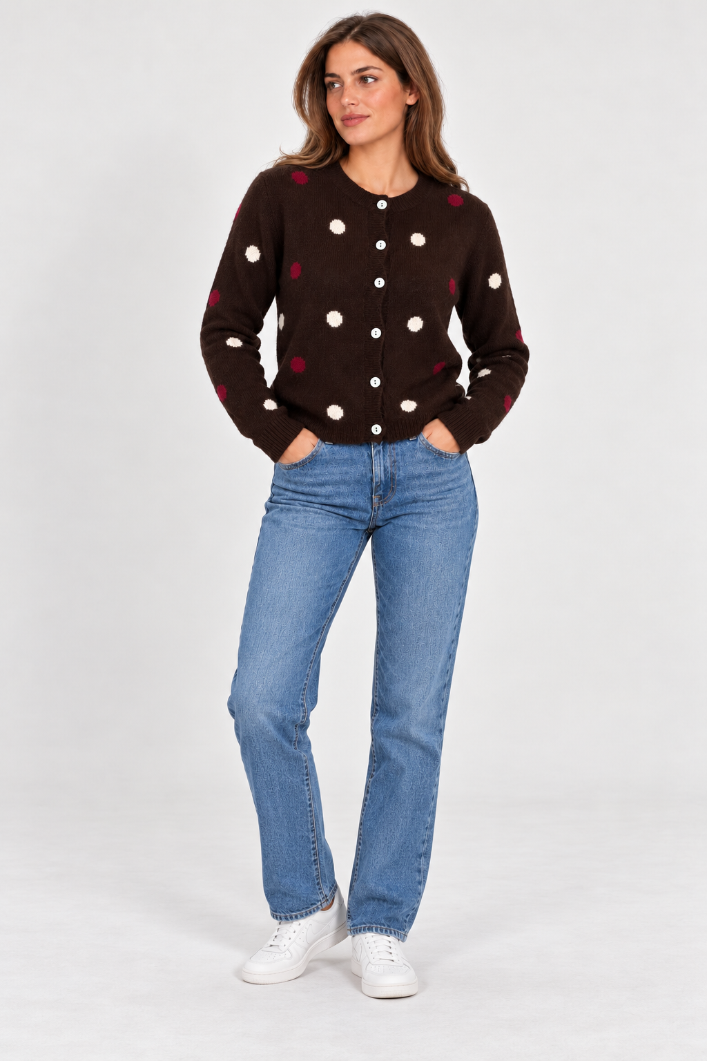 Elizabeth brown Polka cardigan