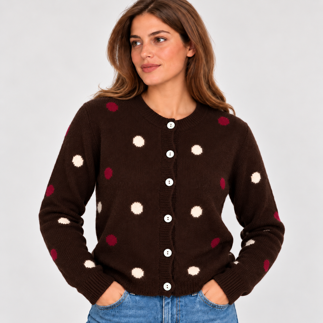 Elizabeth brown Polka cardigan