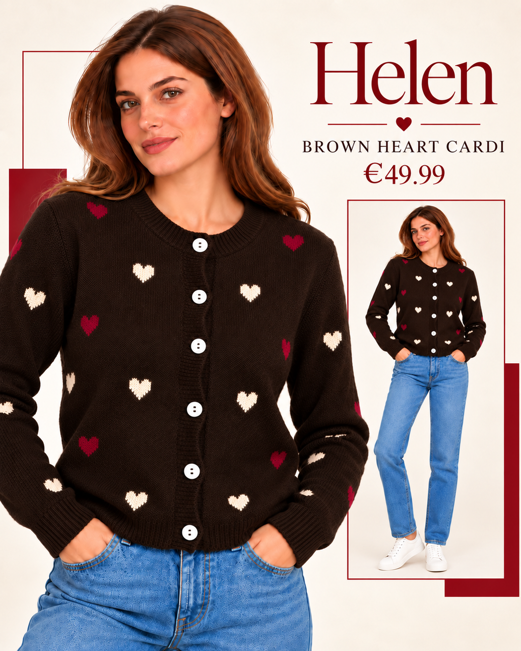Helen brown  heart Cardi