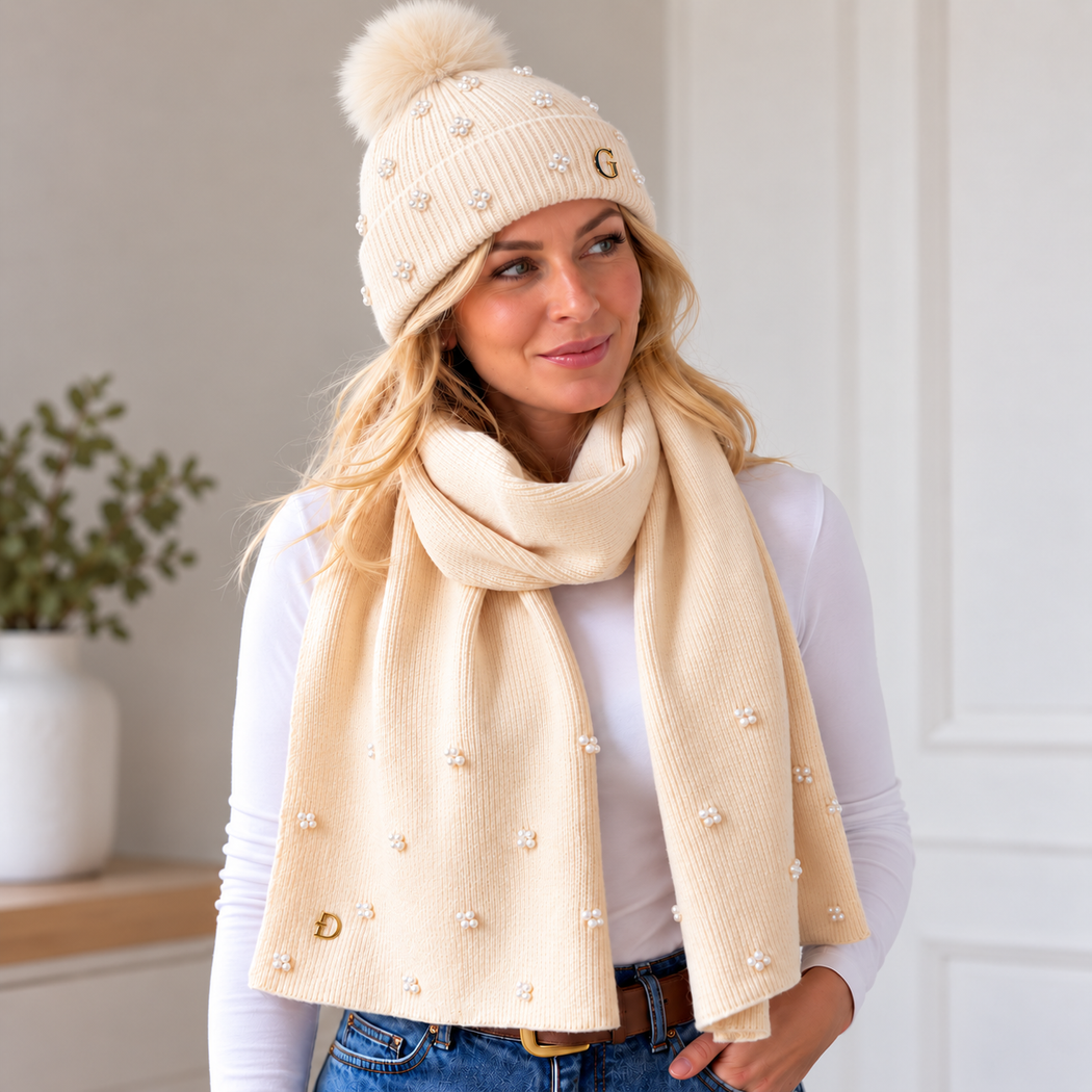 Guess cream pearl scarf AW5636VIS03 - OFF