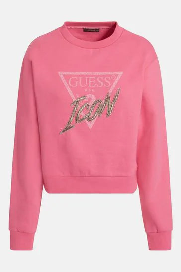 W4RQ96KB681 pink icon guess sweater