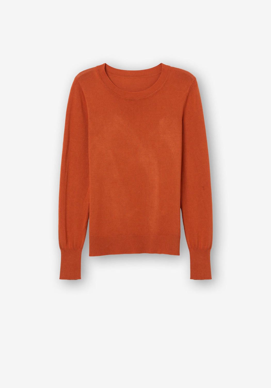 Sahara burnt orange round neck knit jumper