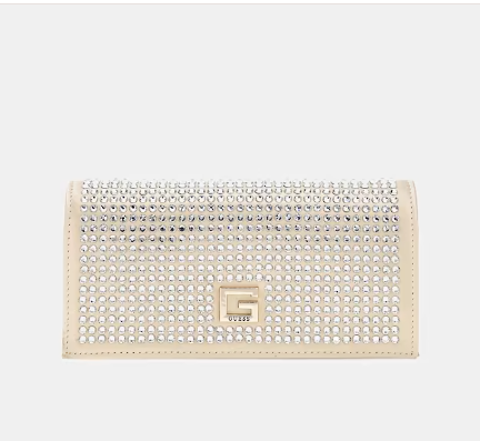 Pale gold gilded glamour mini clutch