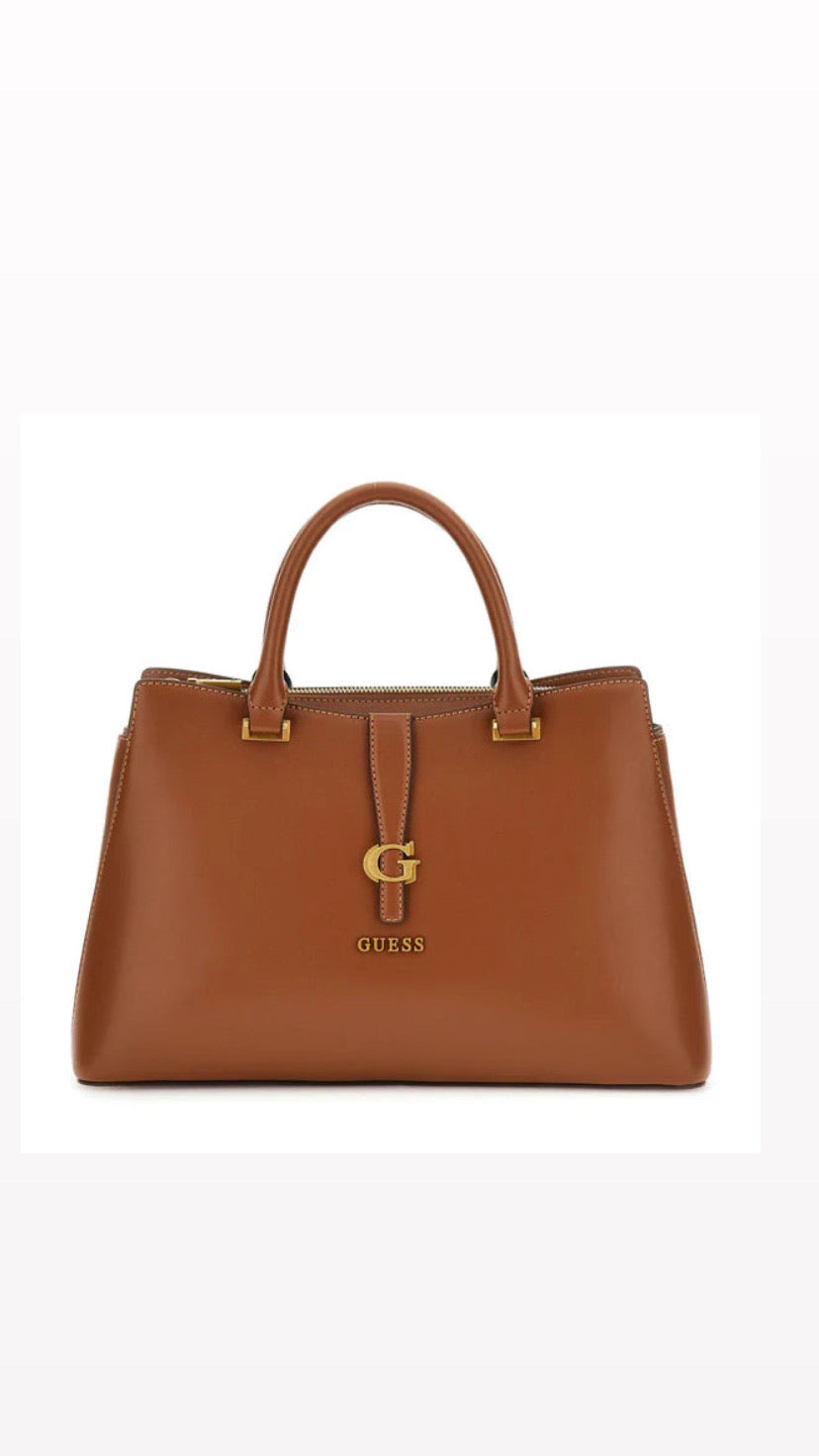 Guess cognac kuba satchel VA932906