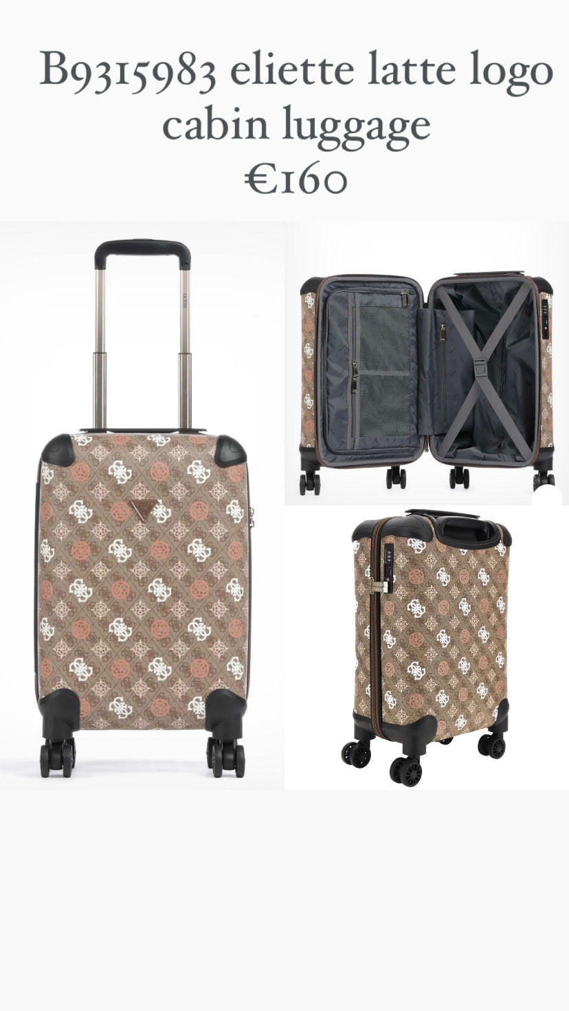 B9315983 eliette latte logo cabin luggage