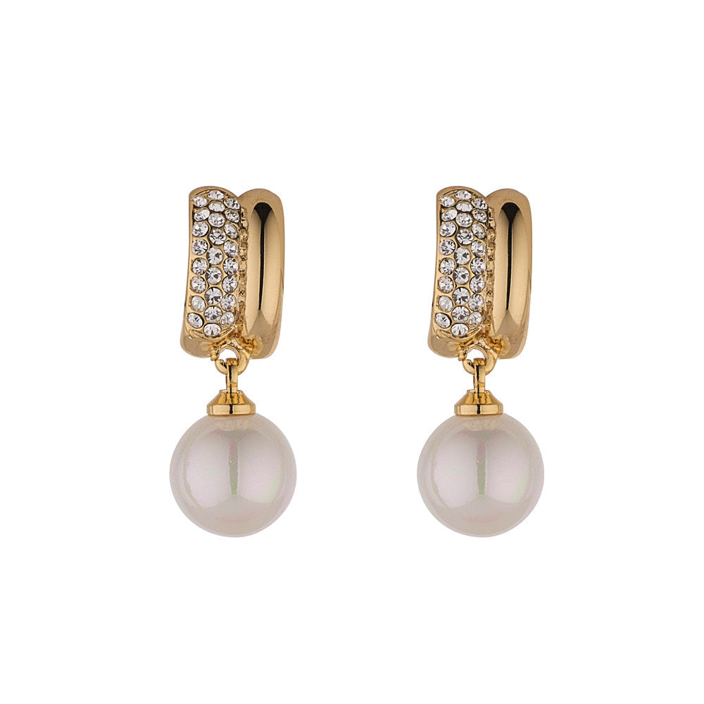 SHELL PEARL & CRYSTAL EARRINGS S447ECB