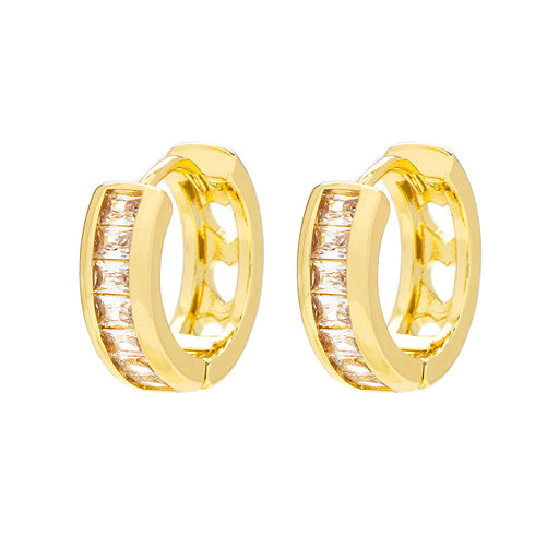 IZABELLA SMALL GOLD PLATED HOOPS T127EMS