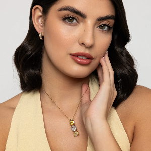 IZABELLA SMALL GOLD PLATED HOOPS T127EMS