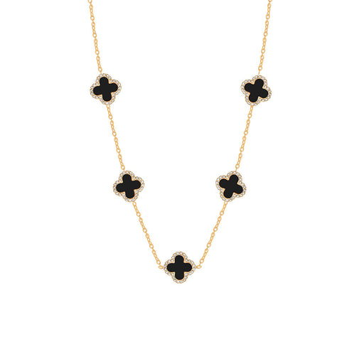 ESTELLA BLACK RESIN NECKLACE T704NMS