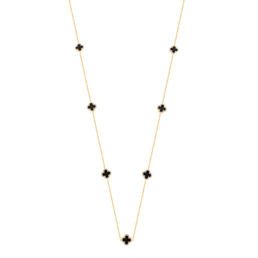 ESTELLA BLACK RESIN LONG NECKLACE T707NMS
